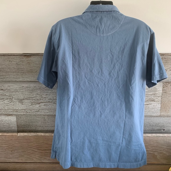 Woolrich Mens Blue Solid Short Sleeve Collared Polo Shirt Size XL - Picture 3 of 4